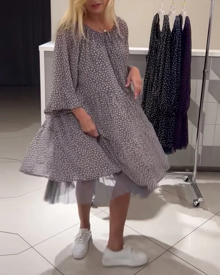 Casual jurk met polkadotprint