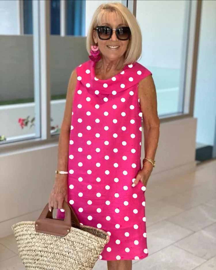 Mouwloze Polka Dot Jurk