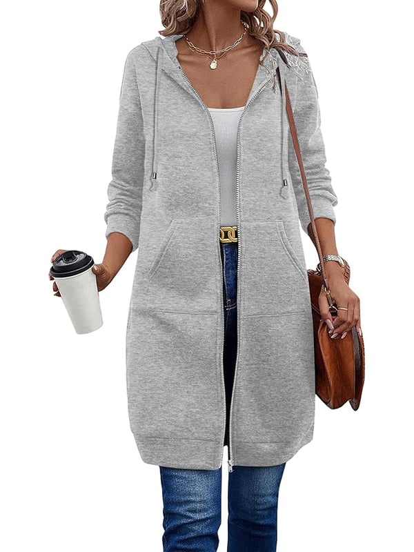 Long Sleeve Hoodie met rits