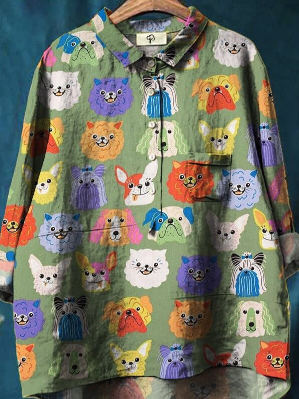 Puck Dog Art Shirt met Bold Design