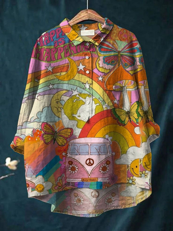 Peace Art Shirt met Hippie Vibe