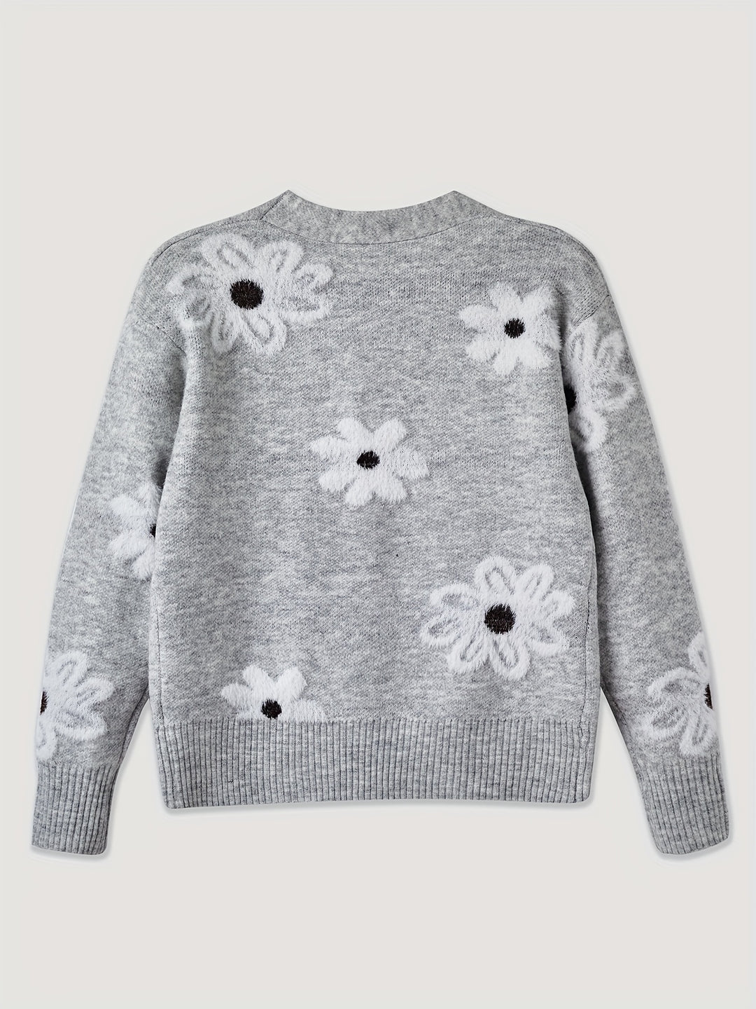Mia | Gebreid vest met bloemenprint