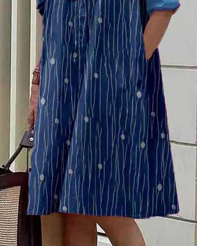 Gestreepte Polka Dot-jurk