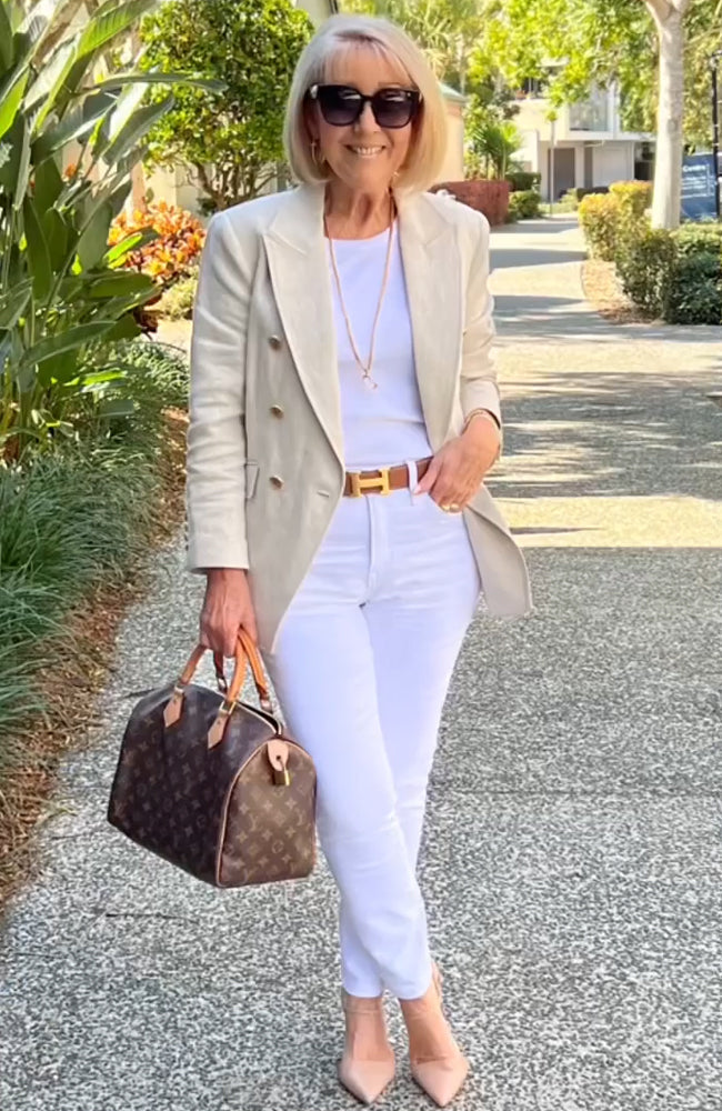 Elegante Bruine Blazer Jas