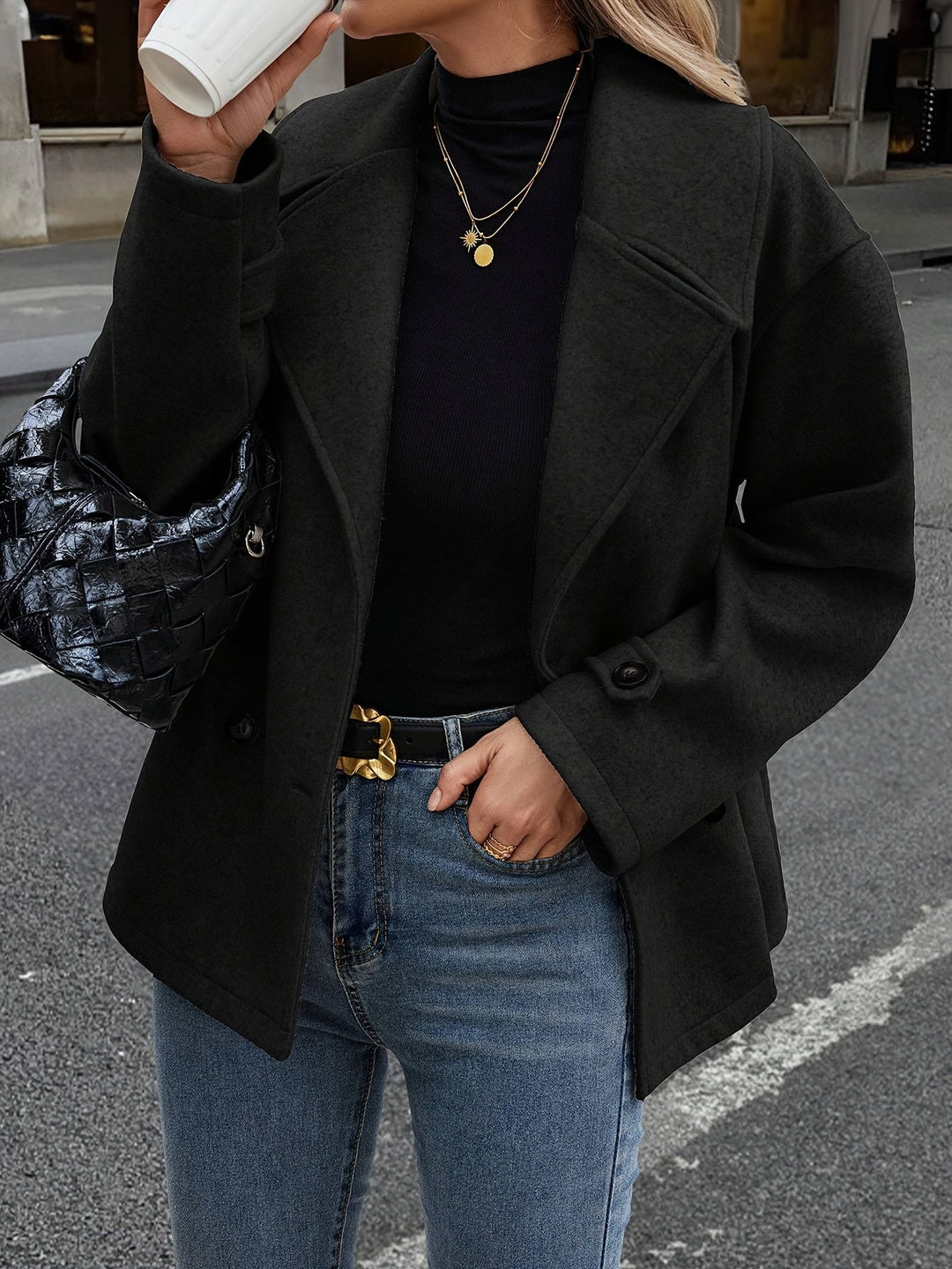 Stijlvol Double-Breasted Jacket met knoopdetails