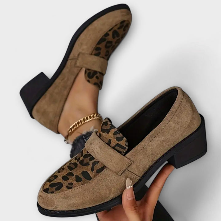 Moderne Orthopedische Loafers met Luipaardprint