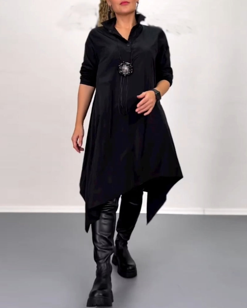 Effen onregelmatige casual jurk