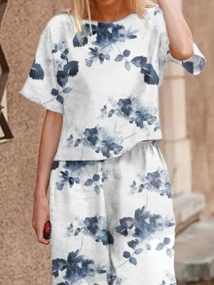 Bedrukte Loose Two Piece-Set voor dames