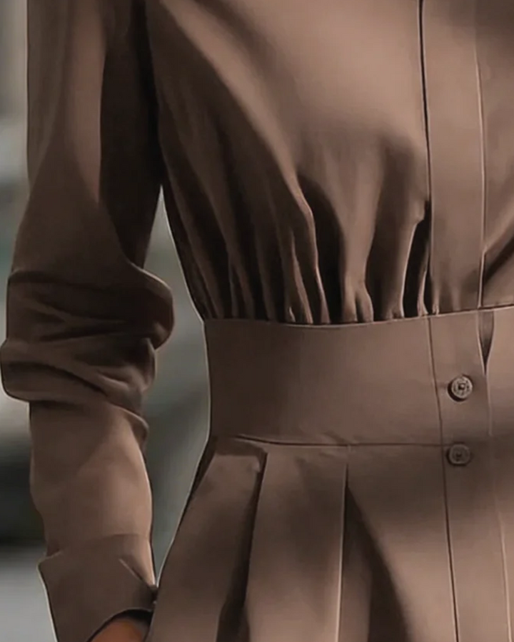 Elegante Taille Blouse met Revers