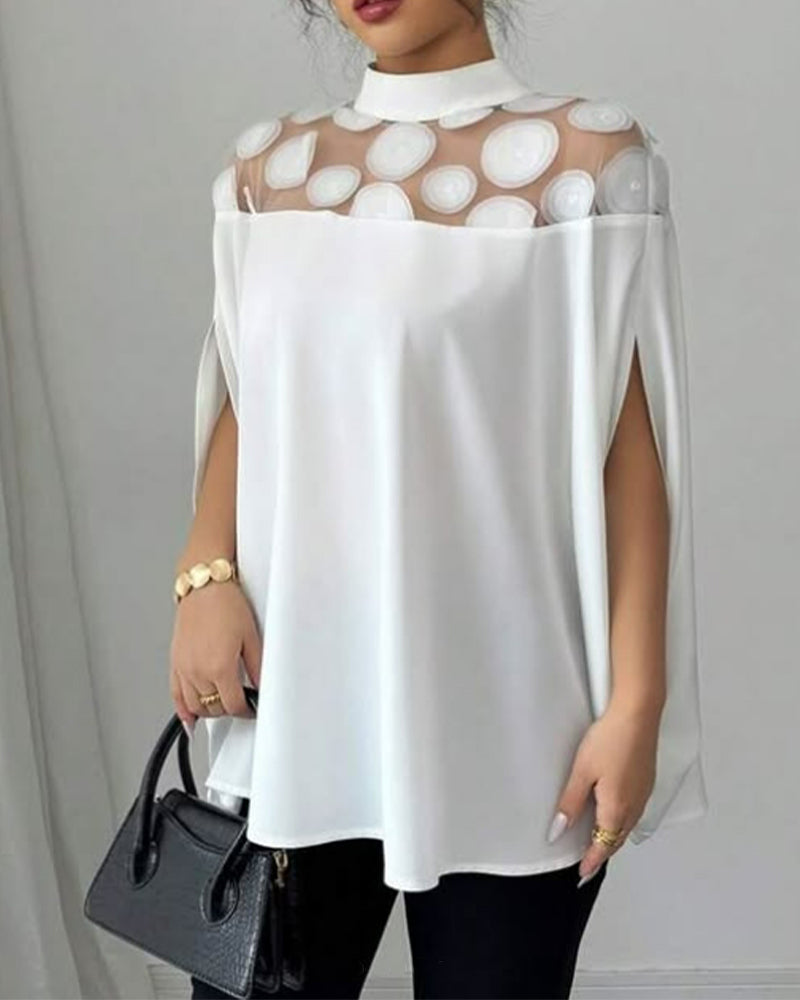 Top met elegante mouwen en shoulder cutouts