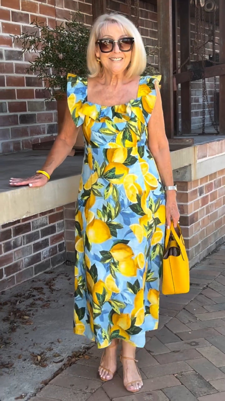 Tunic Dress met citroenprint en Relaxed Fit