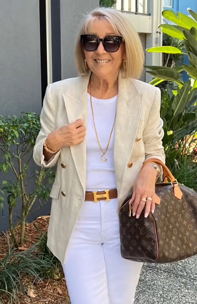 Elegante Bruine Blazer Jas