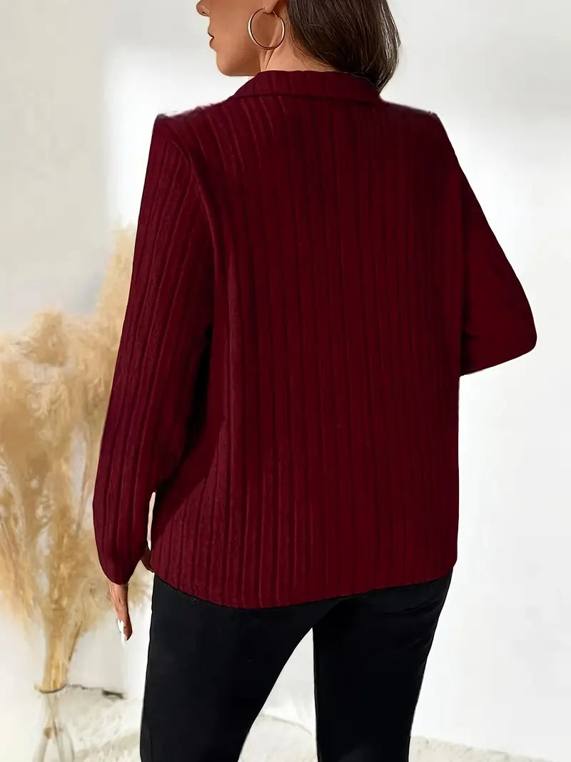 Long Sleeve Sweater met flap