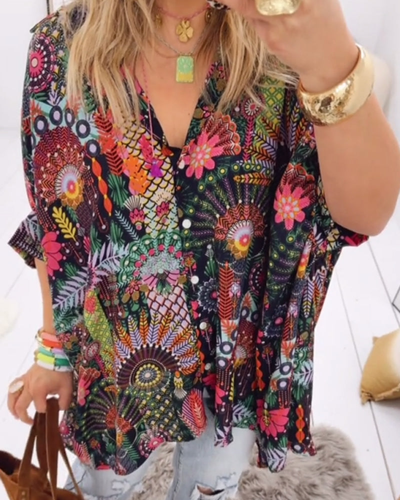 Losse Fashion Printed Blouse