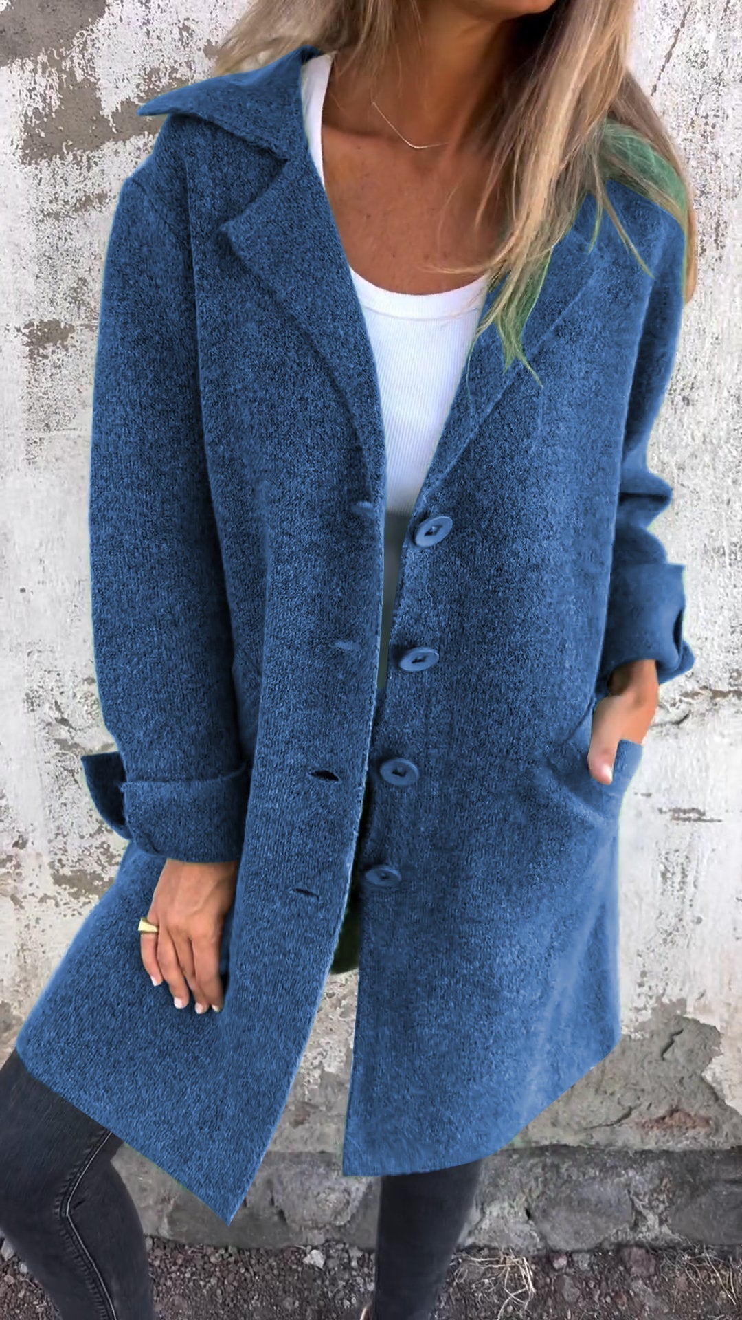 Casual lang gebreid jasje
