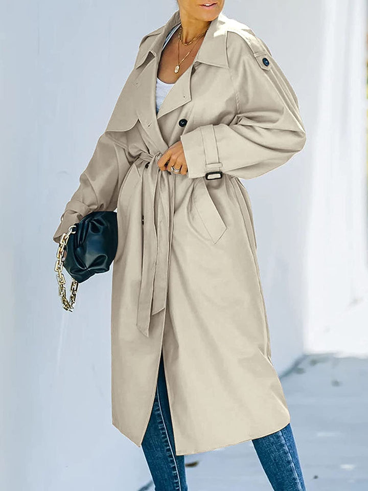 Double-breasted trenchcoat voor dames