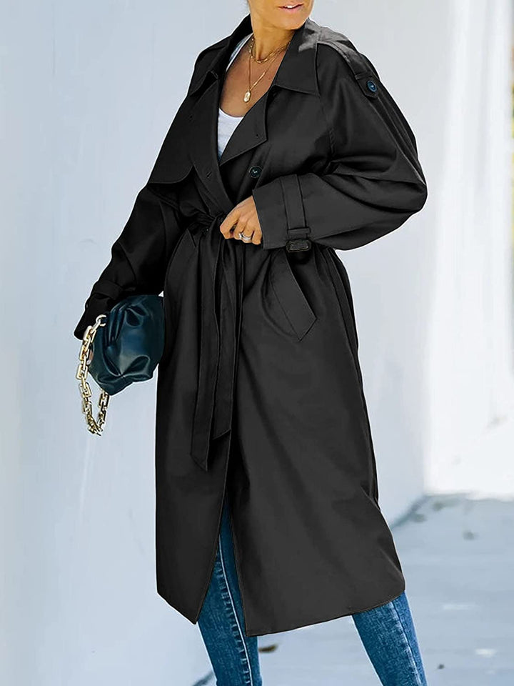 Double-breasted trenchcoat voor dames