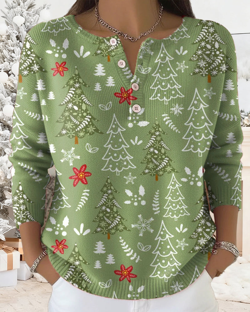 Trui met kerstboompatroon