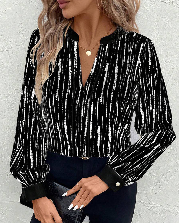 Modieuze Blouse met Geometrische Print