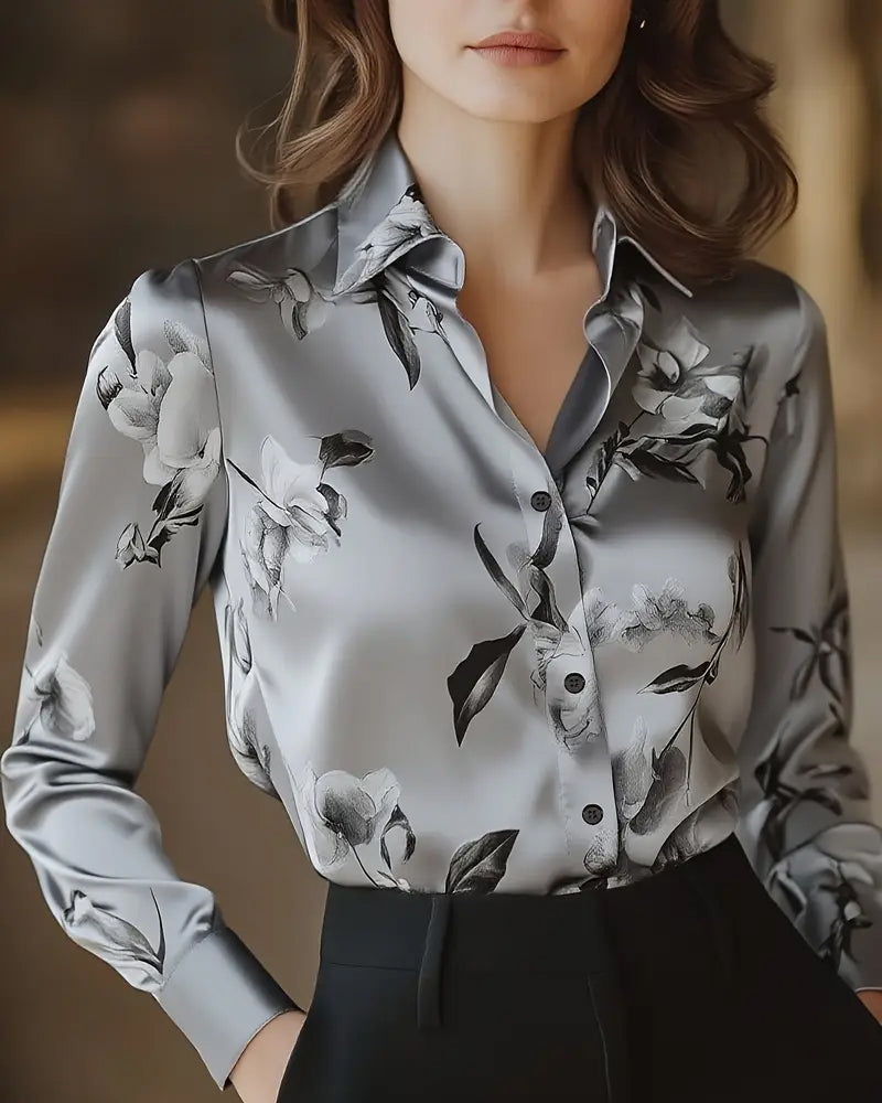Retro Style overhemd met bloemenprint