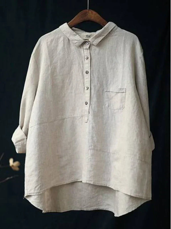 Elegante blouse met knopen en flatteuze bedekking