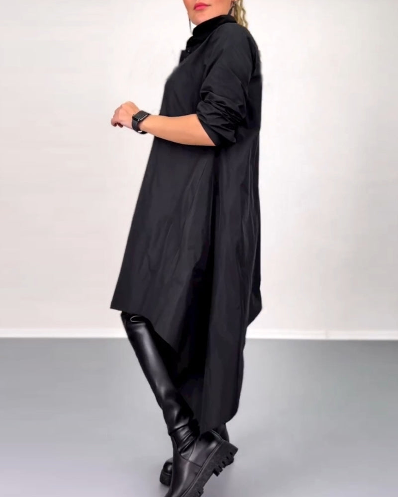 Effen onregelmatige casual jurk