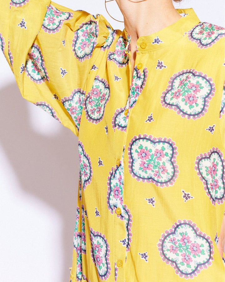 Bedrukte Loose Pleated Jurk