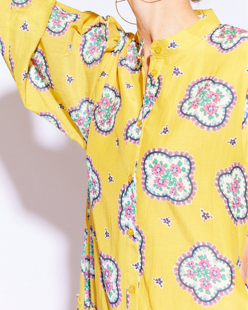 Bedrukte Loose Pleated Jurk