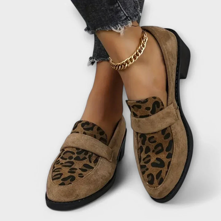 Moderne Orthopedische Loafers met Luipaardprint