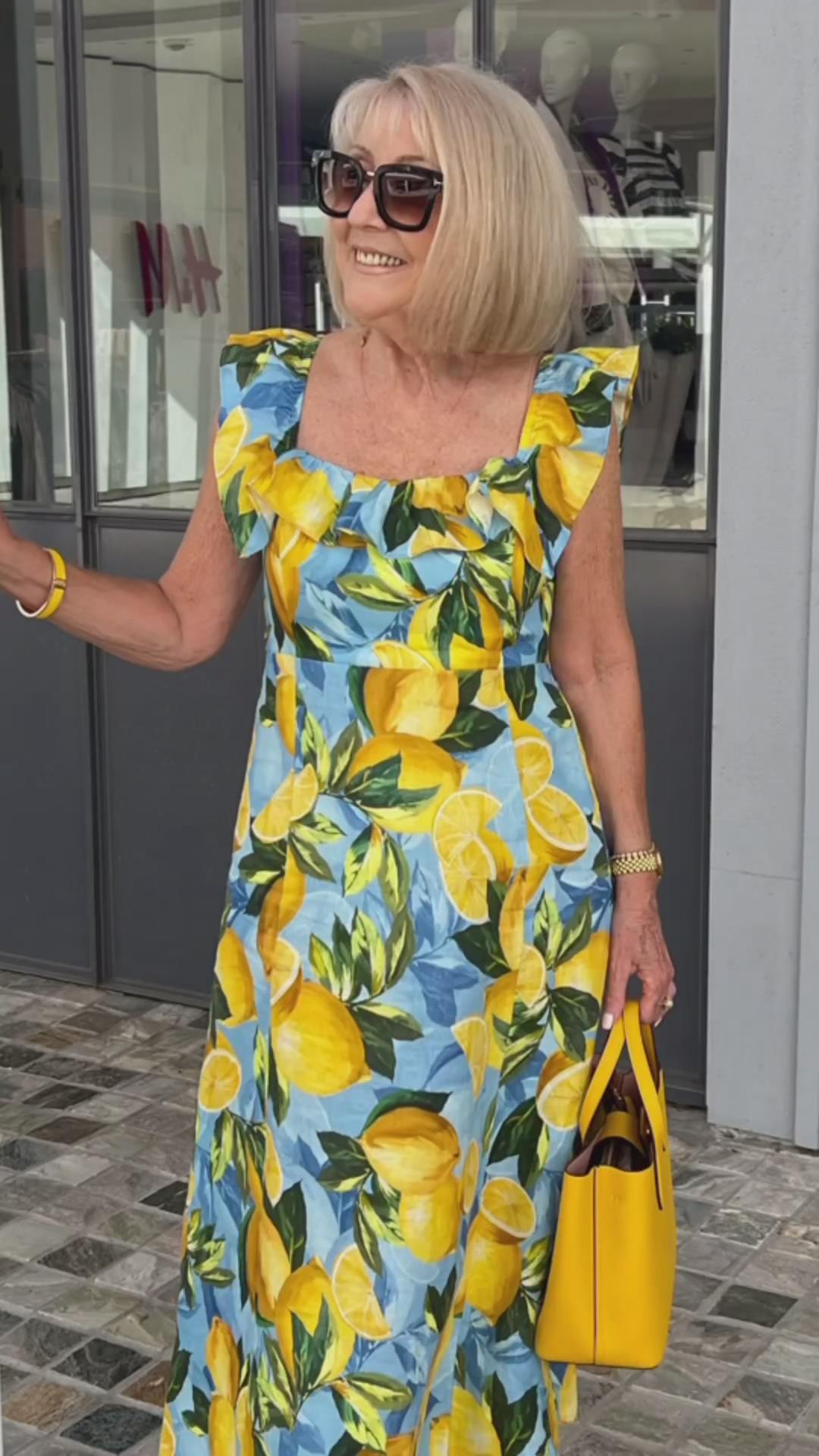 Tunic Dress met citroenprint en Relaxed Fit