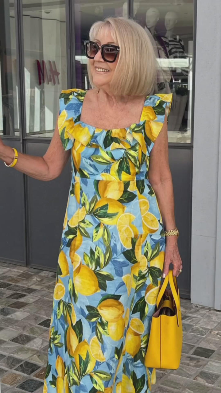 Tunic Dress met citroenprint en Relaxed Fit