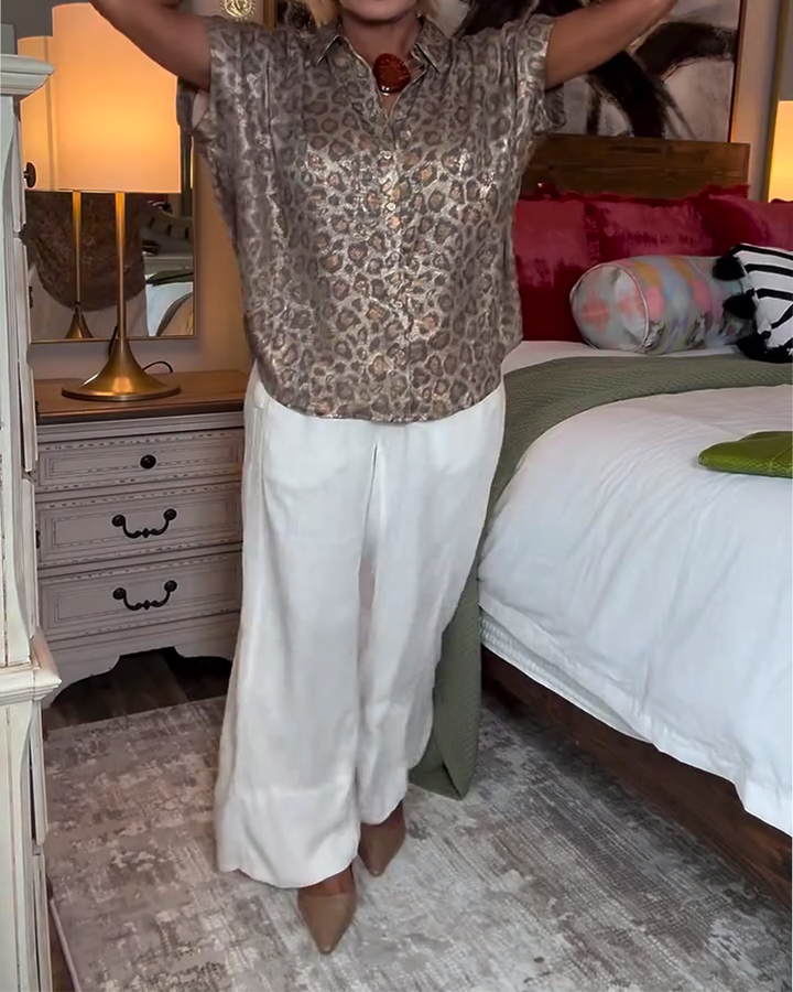 Casual Blouse met Luipaardprint