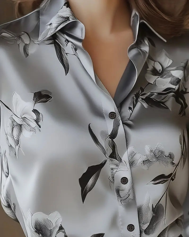 Retro Style overhemd met bloemenprint