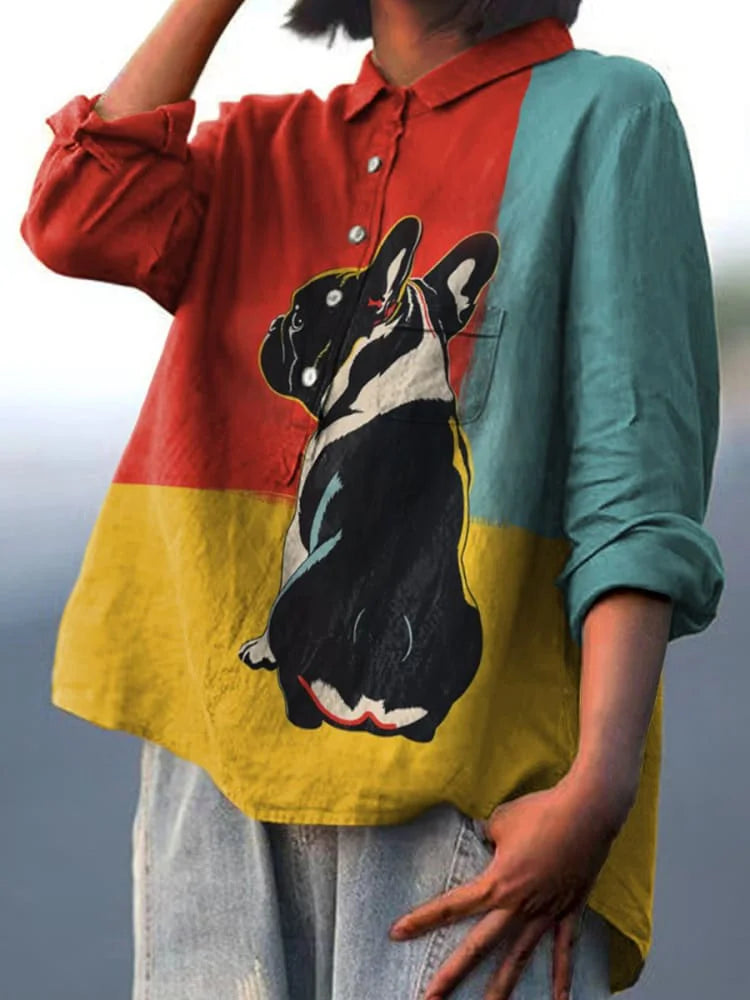 Dog Lover Shirt met Milo’s illustratie