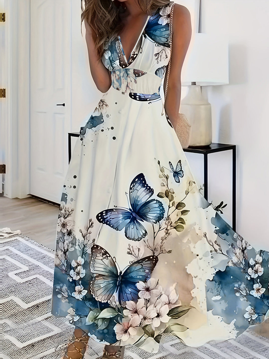Boho Style Mouwloze Maxi-jurk