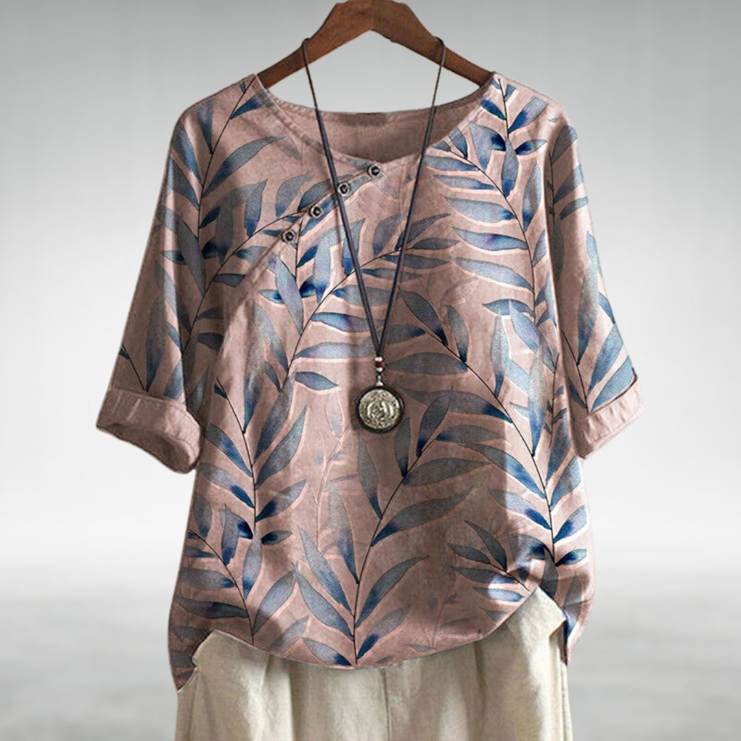 Casual ontspannen bloemenblouse voor dames