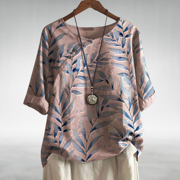Casual ontspannen bloemenblouse voor dames