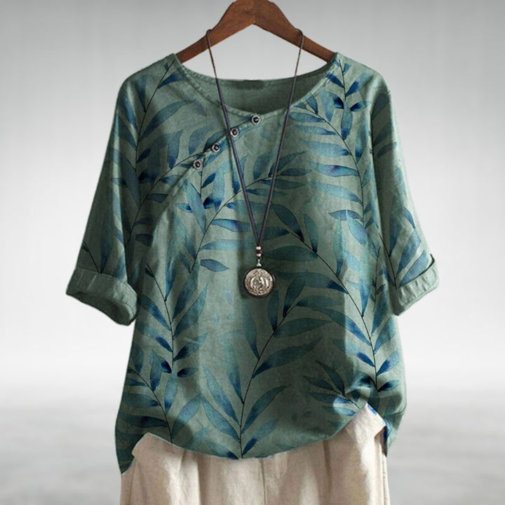 Casual ontspannen bloemenblouse voor dames