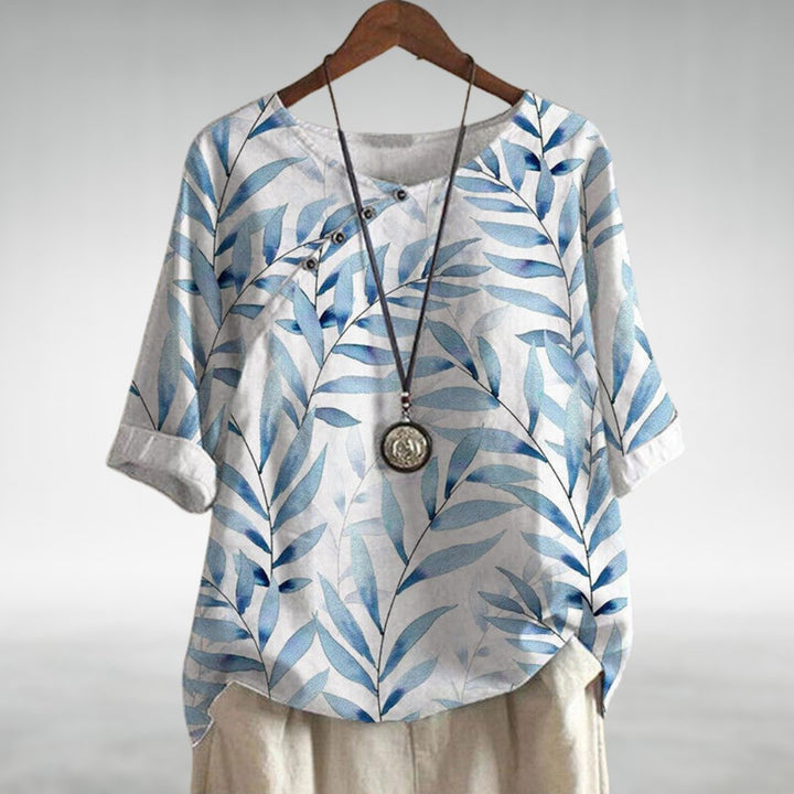 Casual ontspannen bloemenblouse voor dames