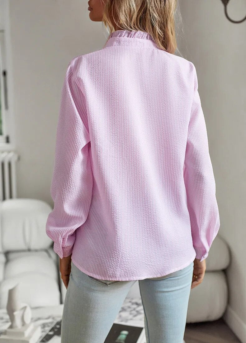 Stijlvolle Polo Blouse met Zachte Finish