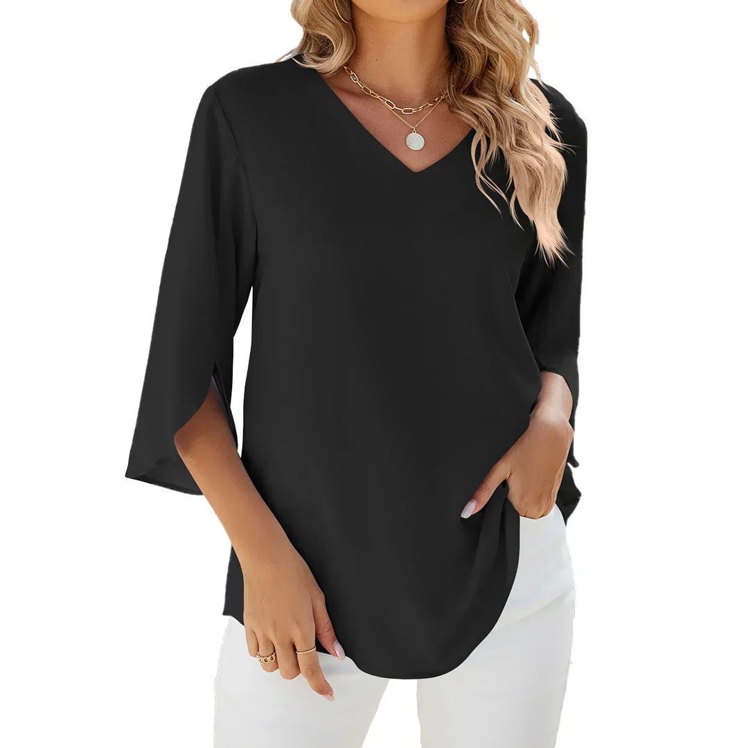 Modern V-hals blouse design