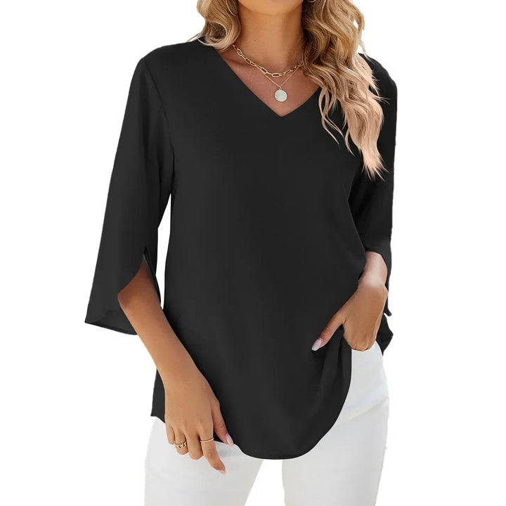 Modern V-hals blouse design