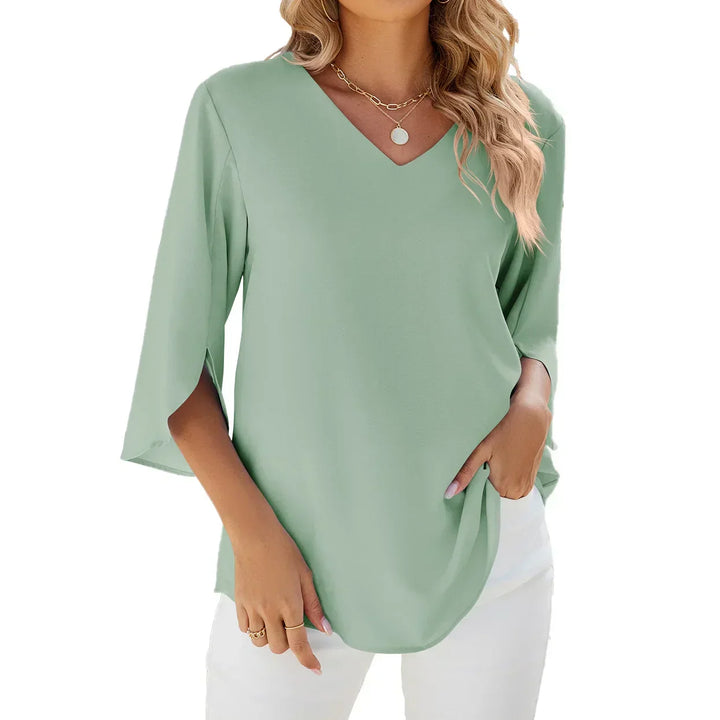 Modern V-hals blouse design