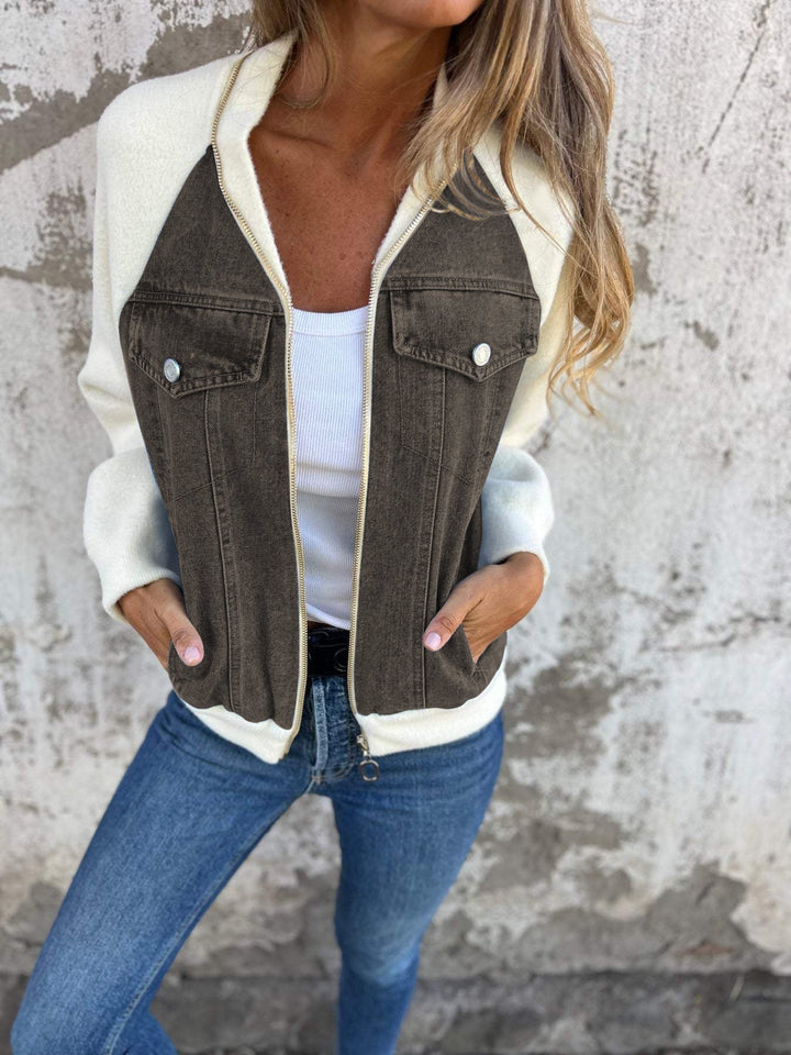 Moderne ritssluiting Bomber Jacket