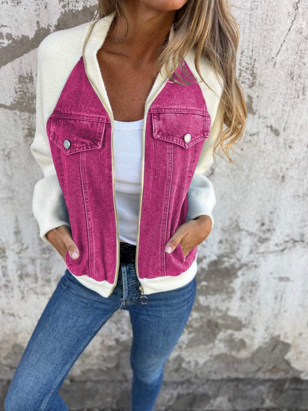 Moderne ritssluiting Bomber Jacket