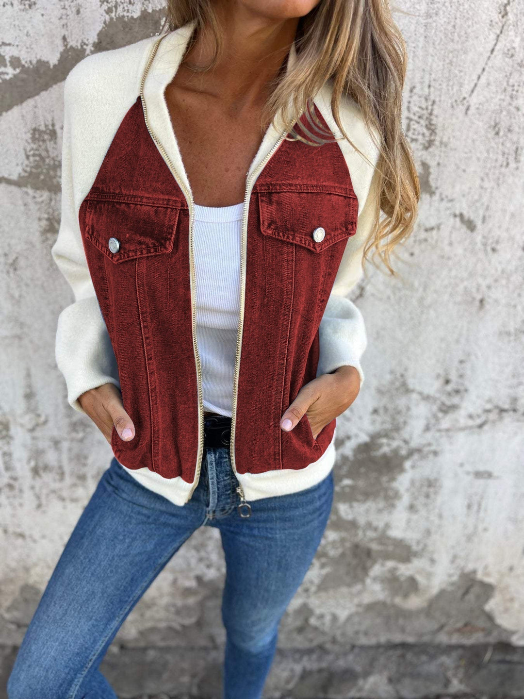 Moderne ritssluiting Bomber Jacket