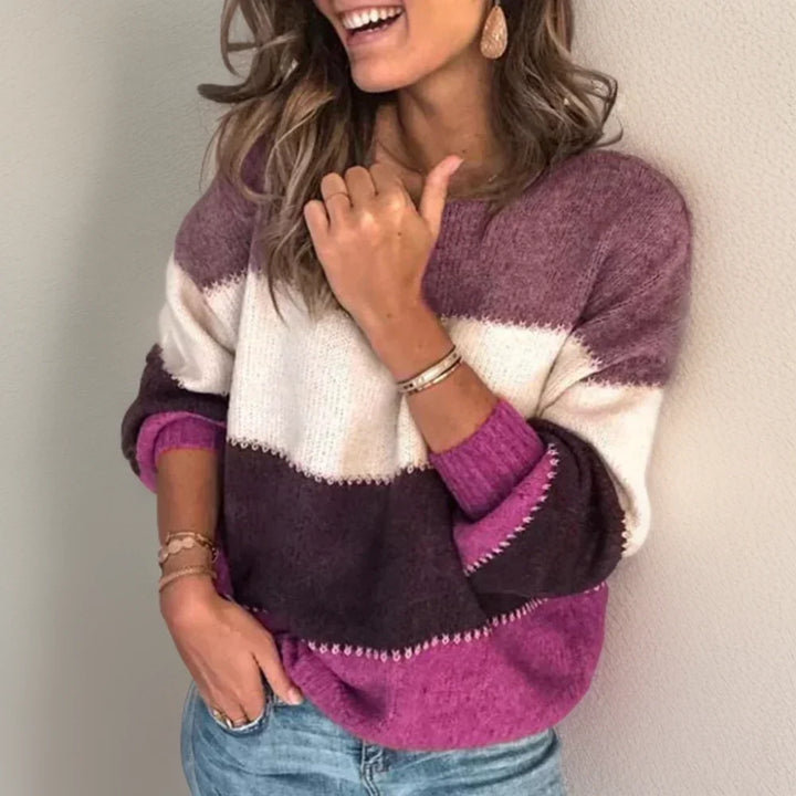 Coralie | Luxe en knusse gestreepte trui