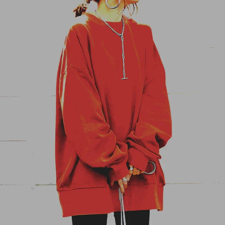 Oversized ronde hals sweatshirt voor dames