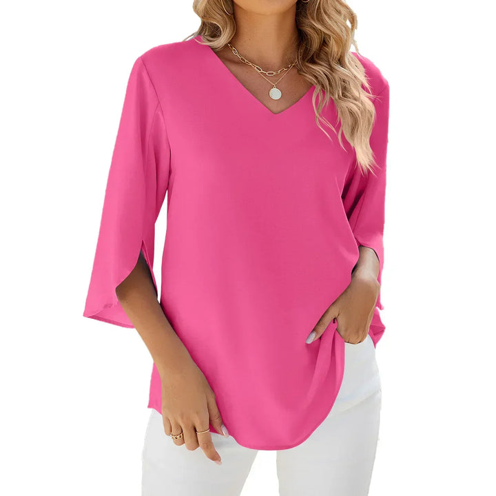 Modern V-hals blouse design