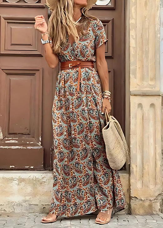 Zwierige Bohemian Maxi-jurk